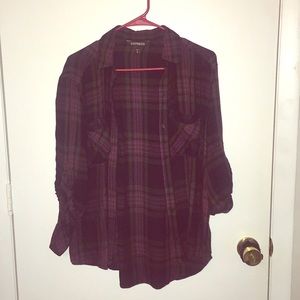 Express button up  XS plaid